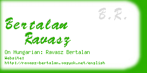 bertalan ravasz business card